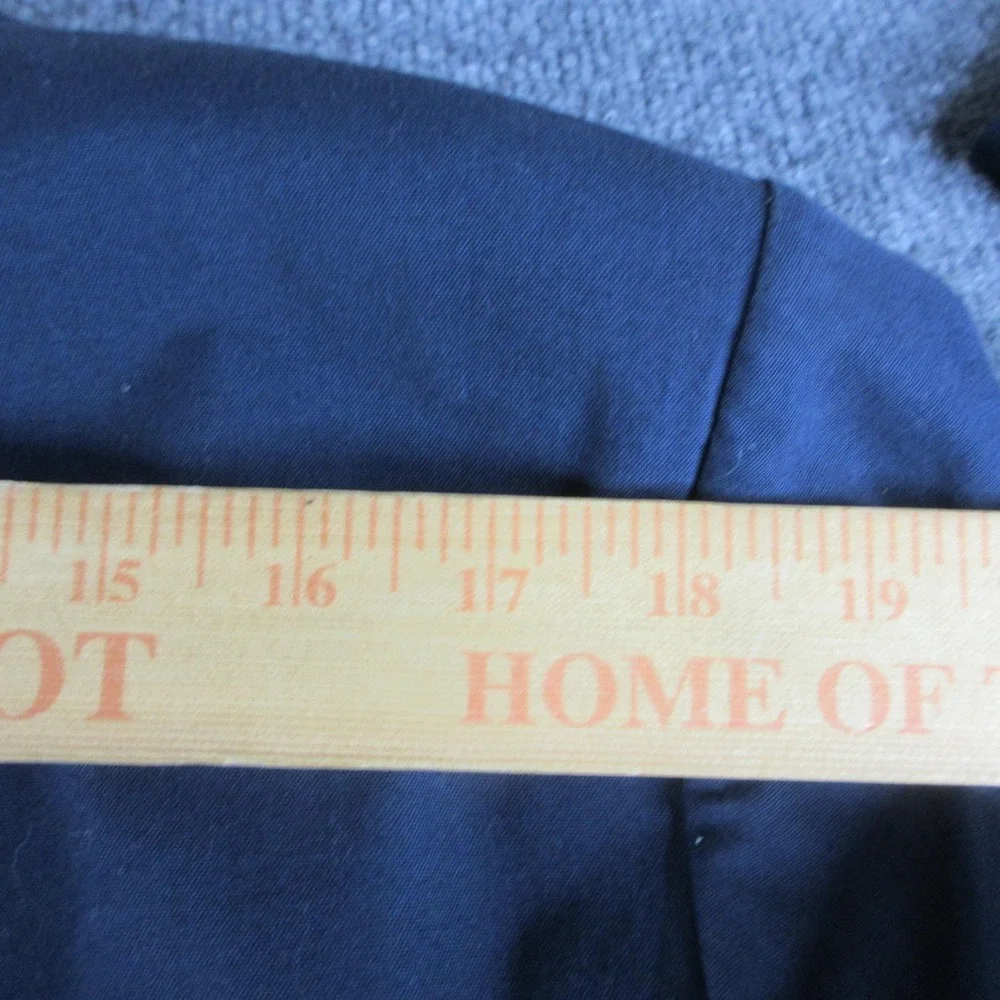 L.L. Bean Blazer Mens 42 Blue Cotton Sport Coat 3 Button Utility Jacket
